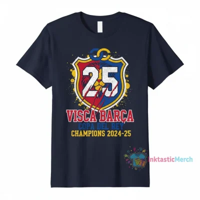 Barcelona Visca Barca Copa Del Rey 2024-25 Champions T-Shirt
