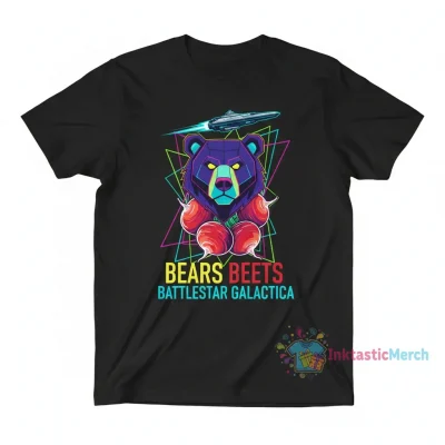 Bears Beets Battlestar Galactica Men's Heavyweight T-Shirt - Black, Size S