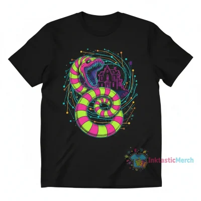 Beetlejuice Neon Sandworm T-Shirt - Vibrant & Durable Style