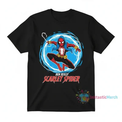 Ben Reilly Scarlet Spider Heavyweight T-Shirt - Black (Men's, Size S)