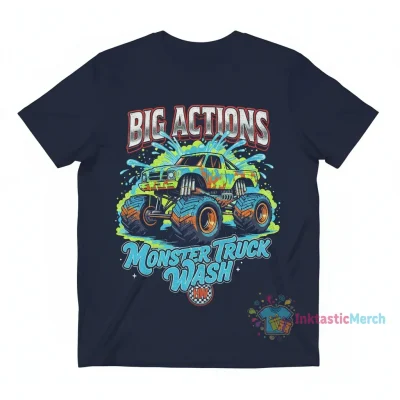 Big Actions Hot Wheels Monster Truck Wash Tee