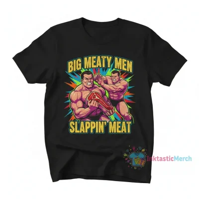 Big Meaty Men Slapping Meat - Wrestling Entertainment - T-Shirt Men's Blank Classic T-shirt (No Design)