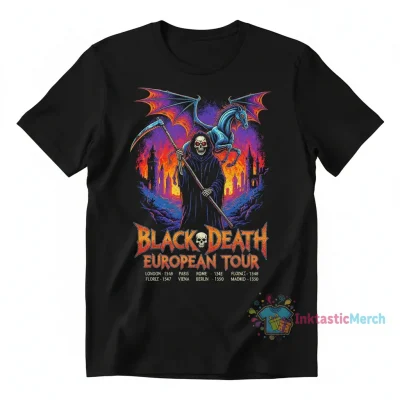 Black Death European Tour T-Shirts Men's Heavyweight T-shirt