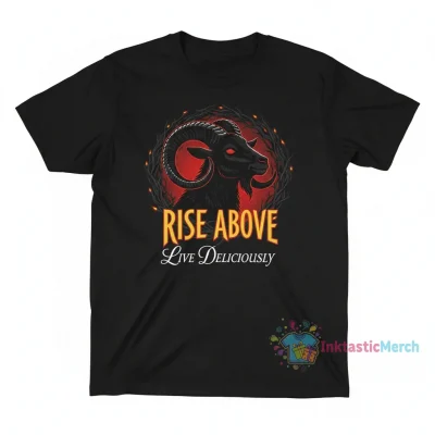 Black Phillip 'Live Deliciously' T-Shirt - Rise Above
