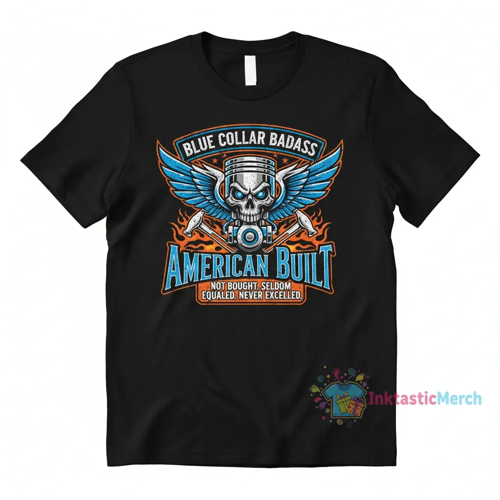 Blue Collar Badass: American Built, Never Bought Shirt 1 Blue Collar Badass: American Built, Never Bought Shirt
