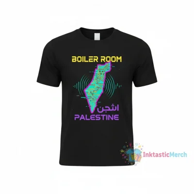 Boiler Room Palestine Men's Heavyweight T-Shirt - Black, Size S