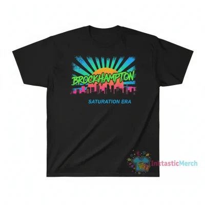 BRCKHMPTN T-Shirt - Brockhampton Band Merch, Men's Heavyweight Tee, Black, Size S