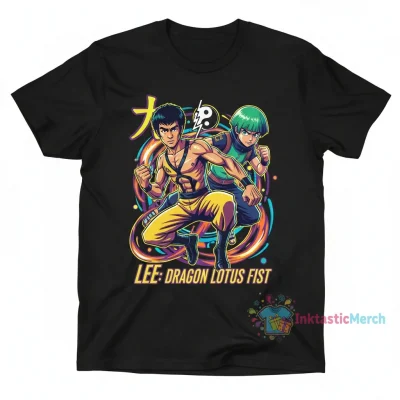 Bruce Lee Taijutsu x Rock Lee Anime T-Shirt