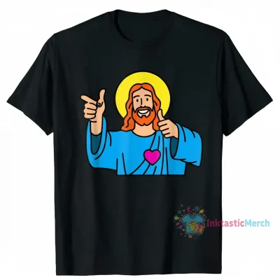 Buddy Christ T-Shirt: Men's Heavyweight, Size S, Black - Sold Out