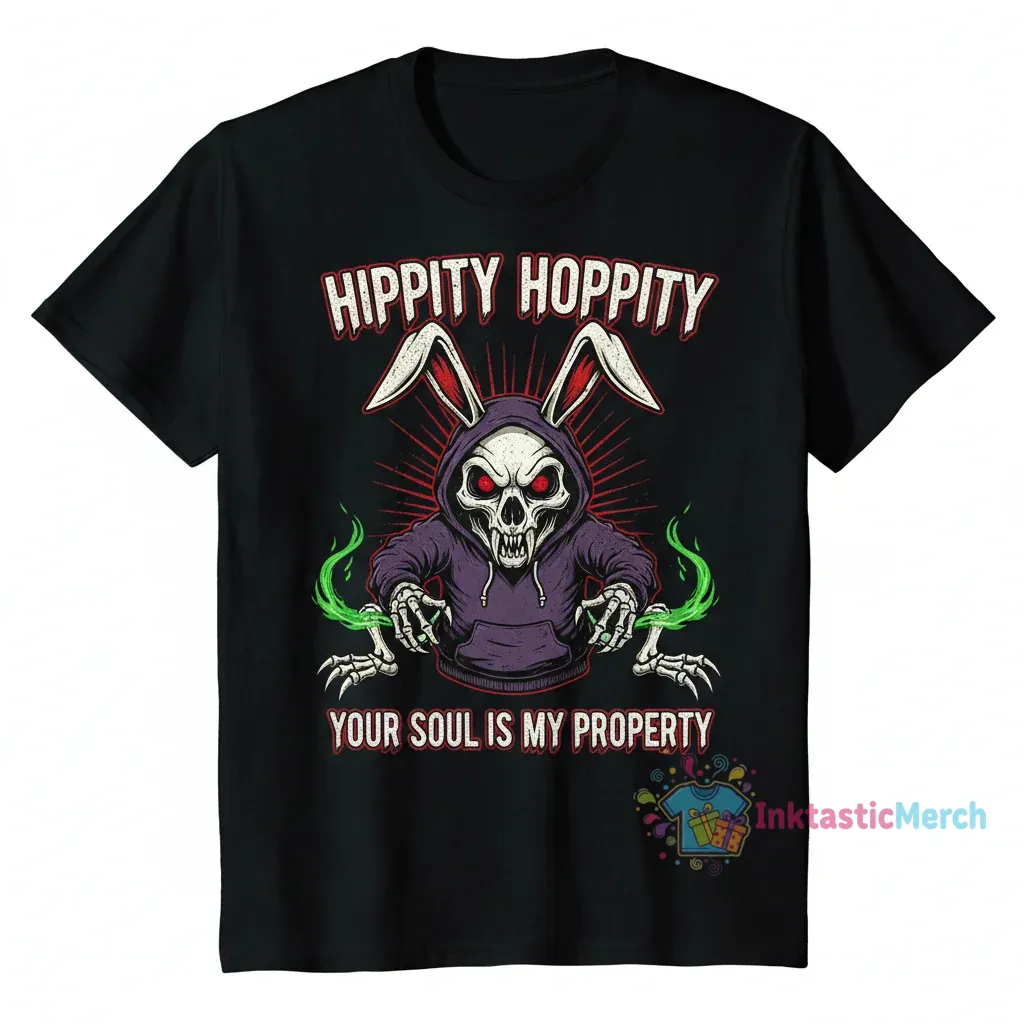 Bunny Hippity Hoppity Your Soul Is My Property Shirt - Unique Graphic Tee 1 Bunny Hippity Hoppity Your Soul Is My Property Shirt - Unique Graphic Tee
