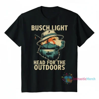 Busch Light Fishing Head Outdoors Dog T-Shirt