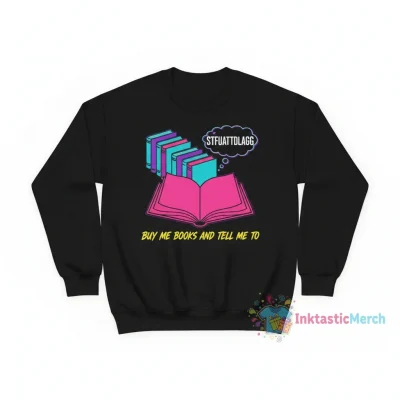 Kids' STFUATTDLAGG Crewneck Sweatshirt - Book Lover Merch (4T Black)