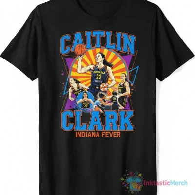 Caitlin Clark Indiana Fever WNBA 90s Vintage Graphic T-Shirt