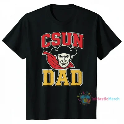 Cal State Northridge CSUN Matadors Dad Tee | Black | Men's Classic Fit