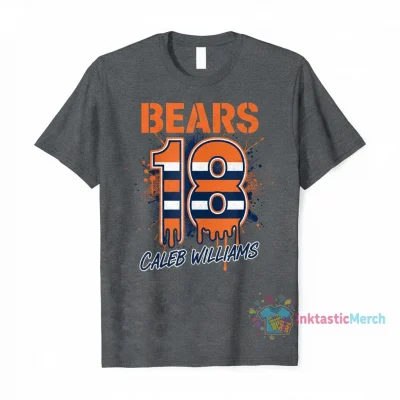 Caleb Williams 18 Chicago Bears Drip Player Name & Number Shirt