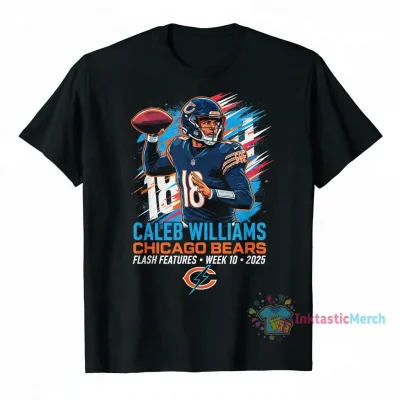 Caleb Williams Chicago Bears NFL Flash Features Week 10 2025 T-Shirt