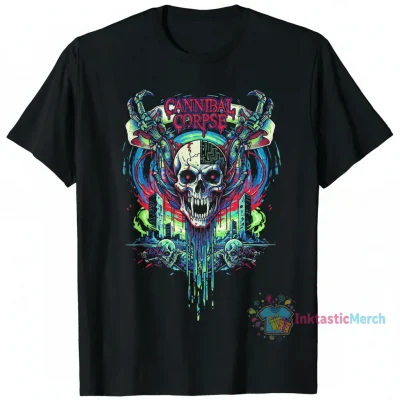 Cannibal Corpse Band Vintage Inspired Men's Heavyweight T-Shirt - Black (Size S)