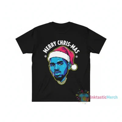 Chris Brown Merry Chris-Mas Big Head Tee - Durable & Vibrant