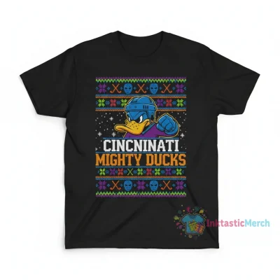 Cincinnati Mighty Ducks Fist Merry Christmas Ugly Sweater