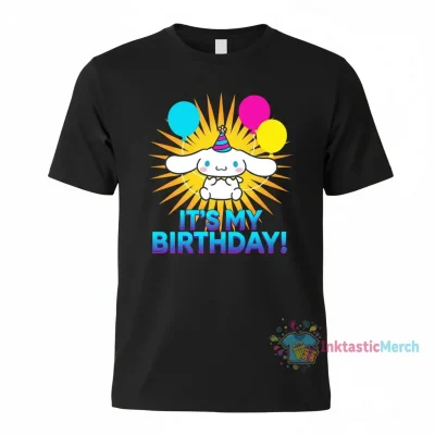 Cinnamoroll Birthday Tee - Black (Men's Heavyweight S)
