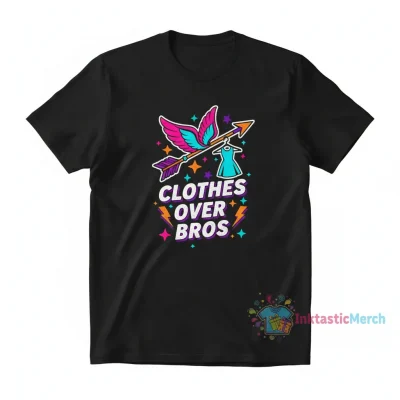 Clothes Over Bros Logo Shirt: One Tree Hill Brooke Davis Inspired Men's Heavyweight Tee - Small, Black