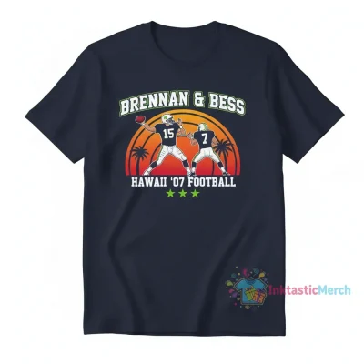 Colt Brennan & Davone Bess '07 Hawaii Football T-Shirt