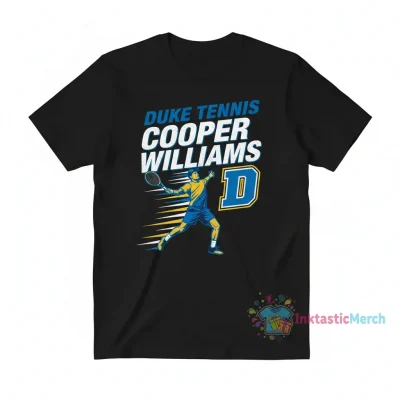 Cooper Williams Duke Tennis University Graphic T-Shirt | Comfortable & Stylish Apparel