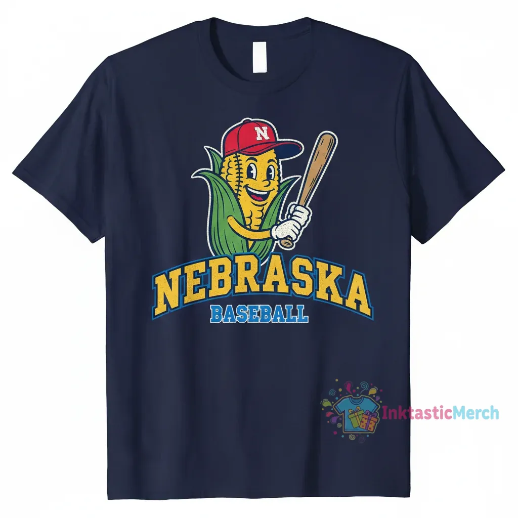 Corny Nebraska Baseball Ornament - Festive Decorative Accent 1 Corny Nebraska Baseball Ornament - Festive Decorative Accent