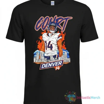 Courtland Sutton Denver Broncos Court Black T-Shirt