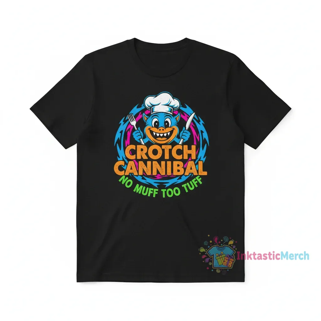 Crotch Cannibal No Muff Too Tuff Statement Shirt 1 Crotch Cannibal No Muff Too Tuff Statement Shirt