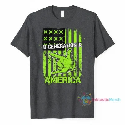 D-Generation DX America Flag Green T-Shirt