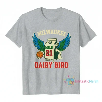 Dairy Bird AJ Green Milwaukee Bucks Basketball T-Shirt