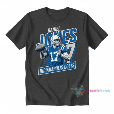 Daniel Jones Indianapolis Colts #17 Name & Number T-Shirt