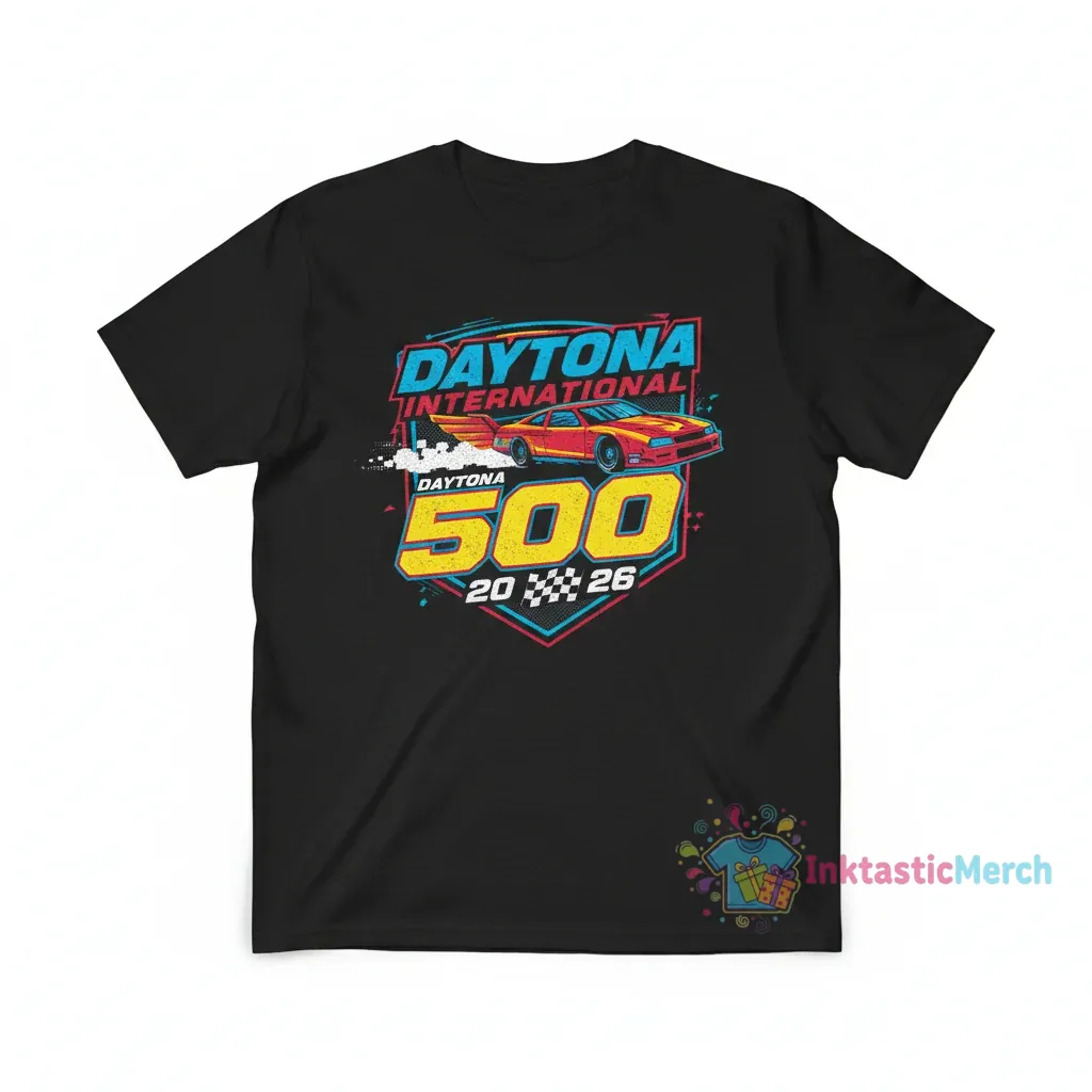 Daytona International 2026 Daytona 500 Logo T-Shirt 1 Daytona International 2026 Daytona 500 Logo T-Shirt