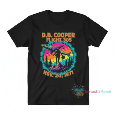 D.B. Cooper Men's Heavyweight T-Shirt - Black, Size S