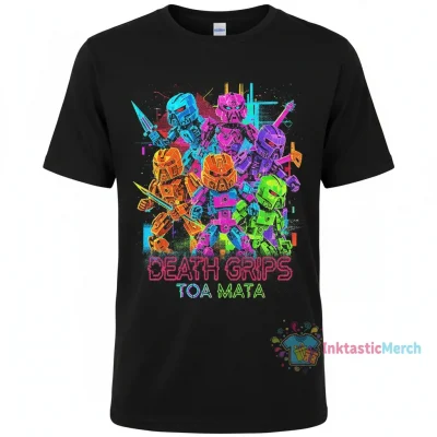 Death Grips Bionicle Toa Mata Youth Heavyweight T-Shirt - Black, Size S