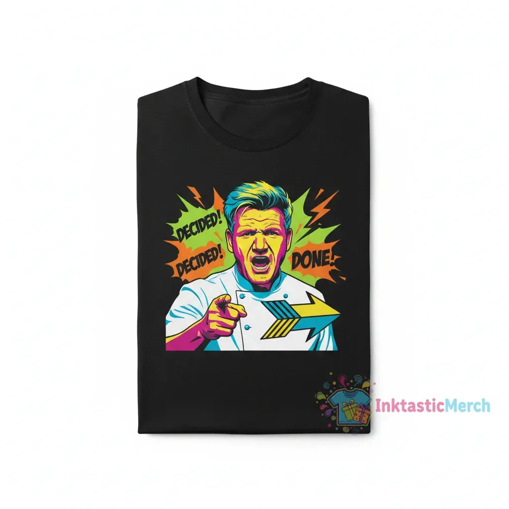 Decisive Gordon Ramsay Men's Heavyweight T-Shirt - Black, Size S 1 Decisive Gordon Ramsay Men's Heavyweight T-Shirt - Black, Size S