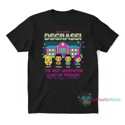Degrassi The Next Generation Cast Classic T-Shirt - Embrace Nostalgia in Black