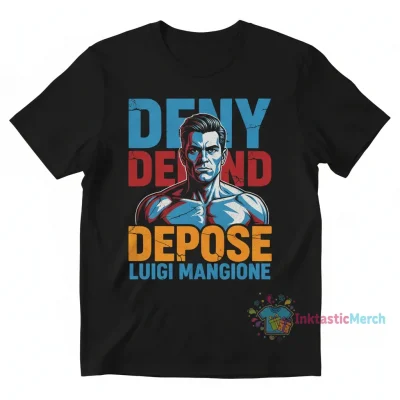 Luigi Mangione "Deny Defend Depose" Art Tee