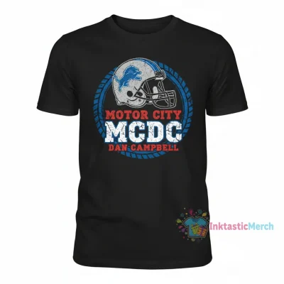 Detroit Lions MCDC T-Shirt | Motor City Dan Campbell Tee | Men's Classic Black