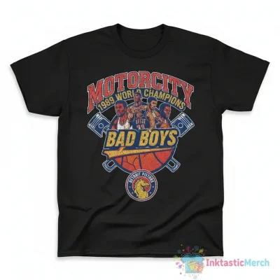 Detroit Pistons 1989 World Champions Motorcity Bad Boy Tee