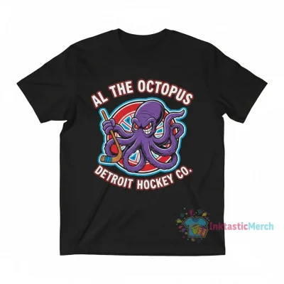 Detroit Red Wings Al the Octopus Mascot Highlight T-Shirt