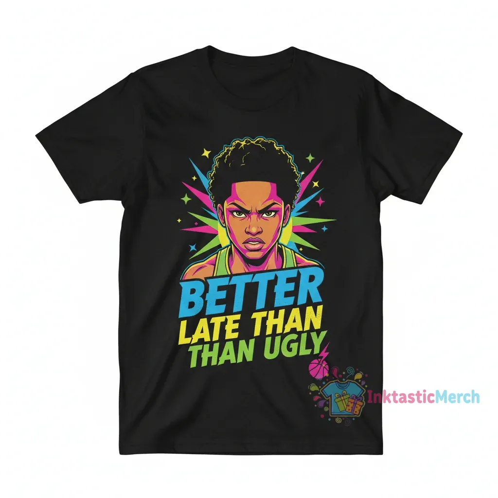 DiJonai Carrington Better Late Than Ugly T-Shirt - Durable & Comfortable 1 DiJonai Carrington Better Late Than Ugly T-Shirt - Durable & Comfortable