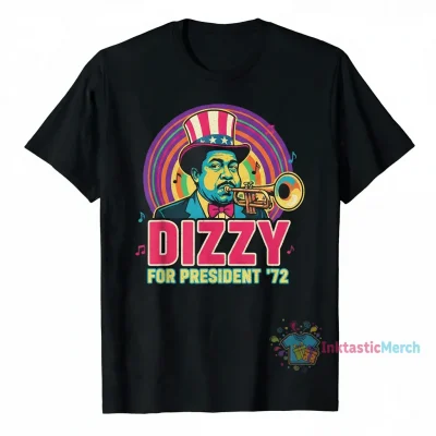 Home 11 Men's Blank Classic Black T-Shirt by Dizzy Gillespie for President - Size S