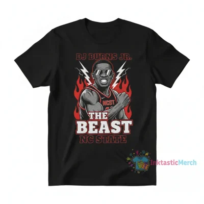 DJ Burns Beast Shades NIL NC State T-Shirt