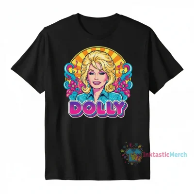 Dolly Parton Graphic T-Shirt: Feel-Good Heavyweight Tee (S, Black)
