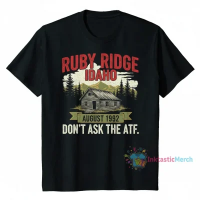 Don't Ask the ATF Ruby Ridge Idaho T-Shirt - Men's Heavyweight Black
