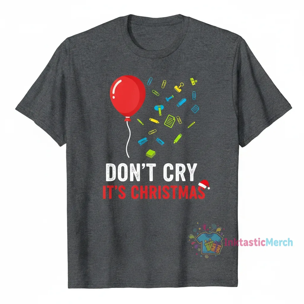 The Office "Don't Cry, It's Christmas" Christmas T-Shirt | Festive Fan Apparel 1 The Office "Don't Cry, It's Christmas" Christmas T-Shirt | Festive Fan Apparel