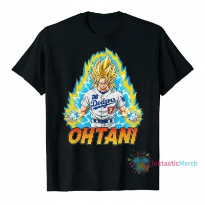 Dragon Ball Z Dodgers Super Saiyan Shohei Ohtani Anime T-Shirt - Vibrant & Durable