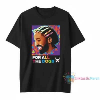Drake Hair Clips Signature "For All The Dogs" Men's Classic T-Shirt - Black, Size S
